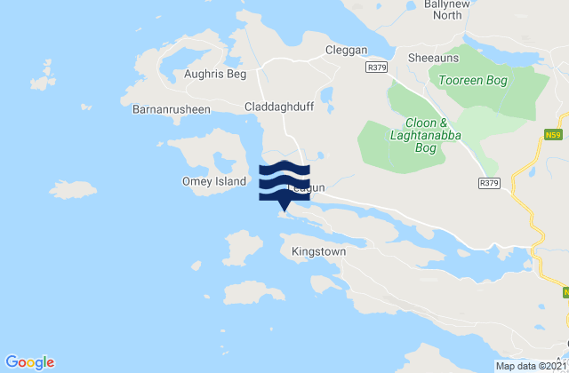 Hog Island, Irelandの潮見表地図