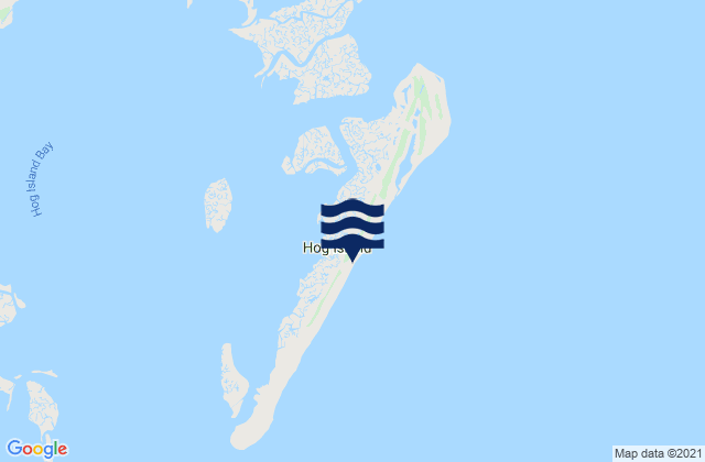 Hog Island, United Statesの潮見表地図
