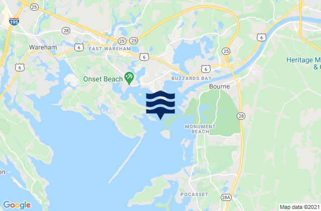 Hog Neck, United Statesの潮見表地図