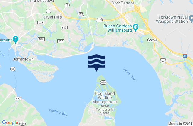 Hog Point, United Statesの潮見表地図