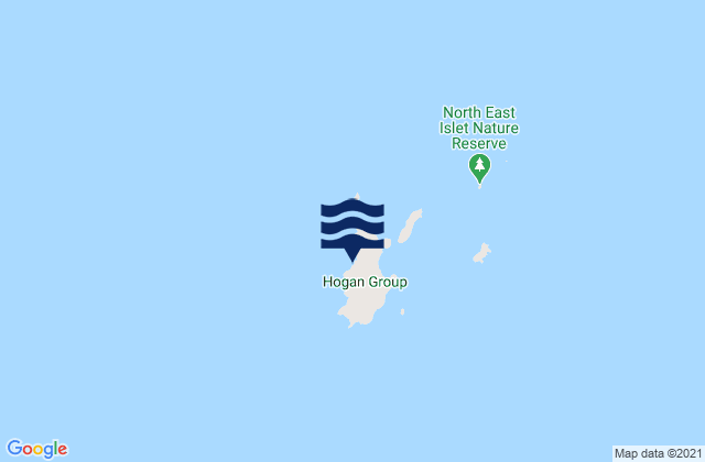 Hogan Island, Australiaの潮見表地図