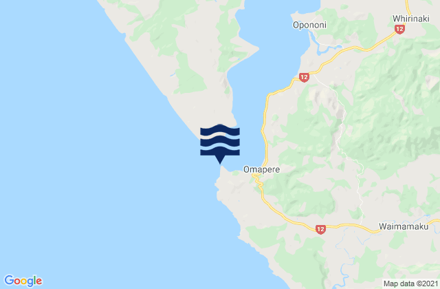 Hokianga Harbour, New Zealandの潮見表地図
