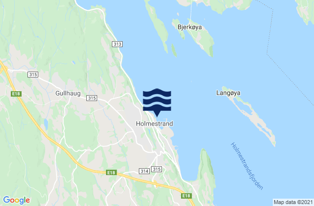 Holmestrand, Norwayの潮見表地図