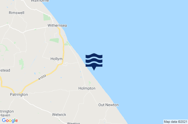 Holmpton, United Kingdomの潮見表地図