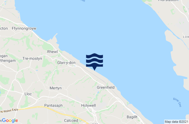 Holywell, United Kingdomの潮見表地図