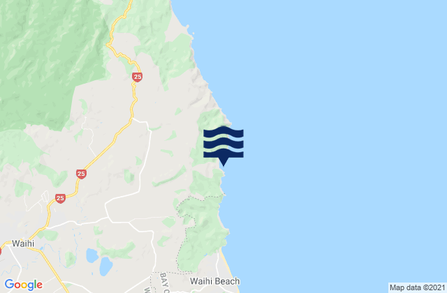 Homunga Bay, New Zealandの潮見表地図