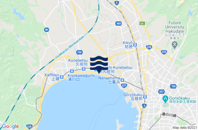 Honchō, Japanの潮見表地図