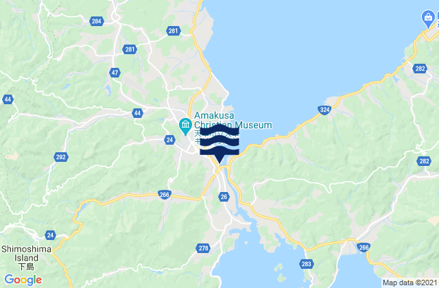 Hondo, Japanの潮見表地図