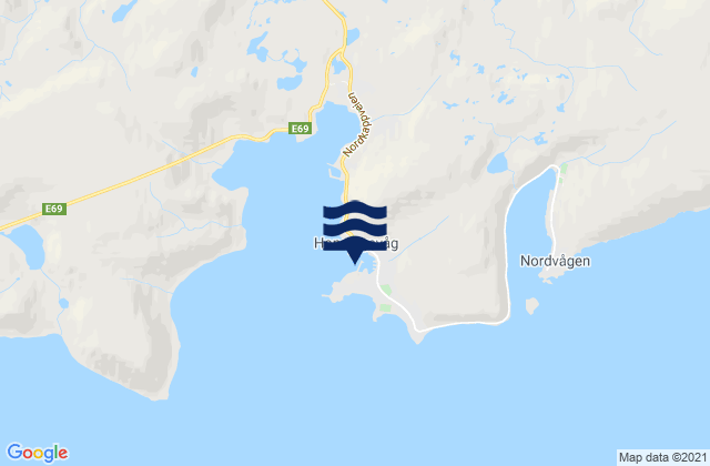 Honningsvåg, Norwayの潮見表地図