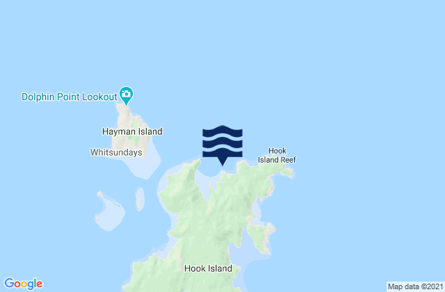 Hook Island, Australiaの潮見表地図