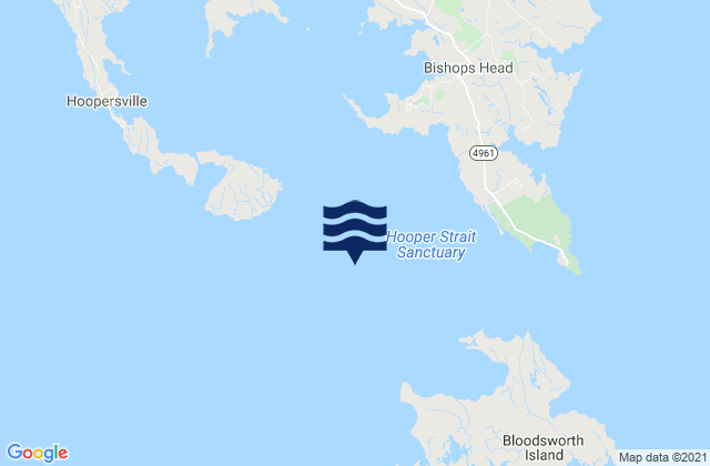 Hooper Strait (west) at buoy 2, United Statesの潮見表地図