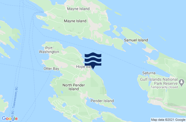 Hope Bay, United Statesの潮見表地図