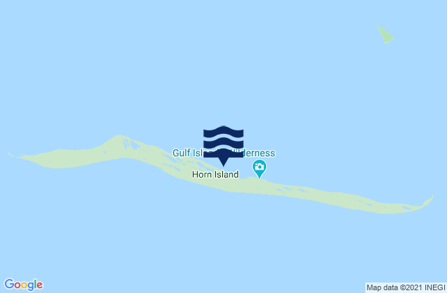Horn Island Mississippi Sound, United Statesの潮見表地図