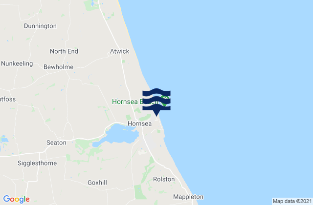 Hornsea, United Kingdomの潮見表地図