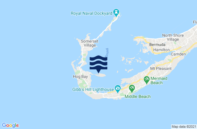 Horseshoe Bay, Bermudaの潮見表地図