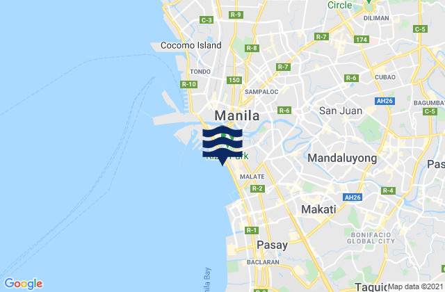 Horseshoe, Philippinesの潮見表地図