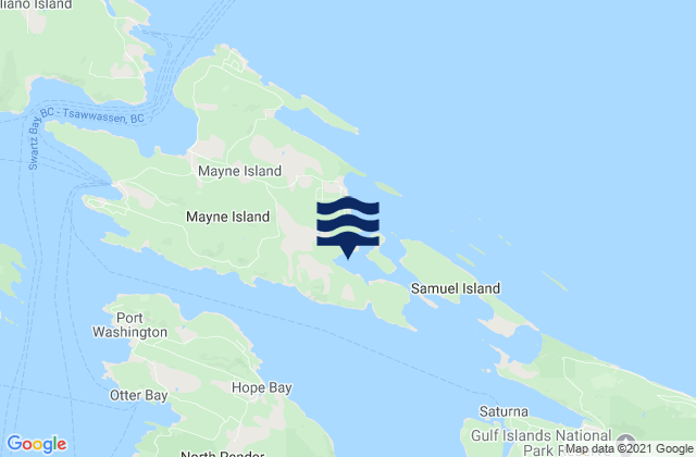Horton Bay, Canadaの潮見表地図