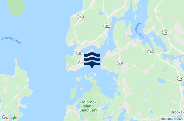 Hosmer Ledge Castine Harbor, United Statesの潮見表地図