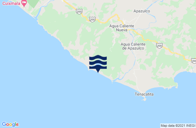Hotel Tecuan, Mexicoの潮見表地図