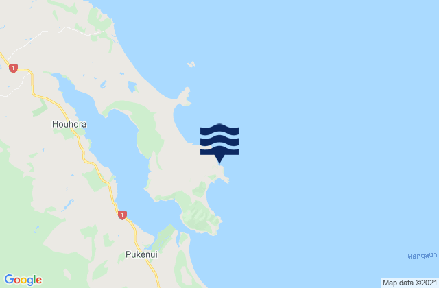 Houhora Bay, New Zealandの潮見表地図