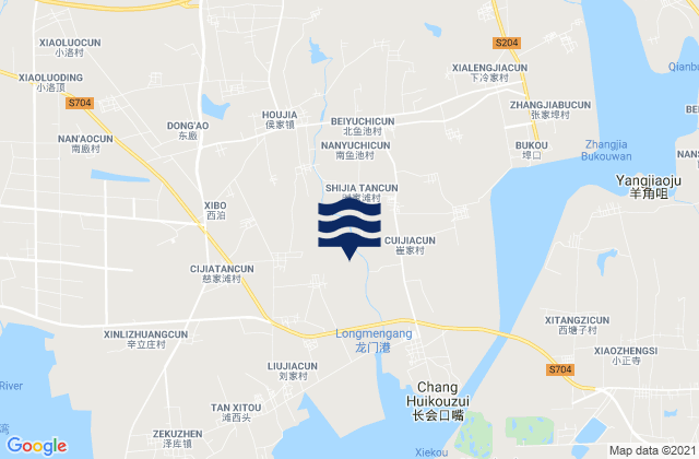 Houjia, Chinaの潮見表地図
