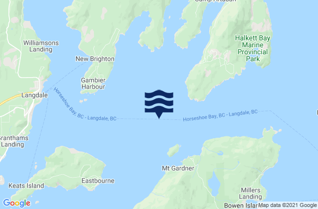 Howe Sound, Canadaの潮見表地図