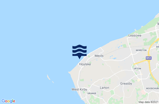 Hoylake, United Kingdomの潮見表地図