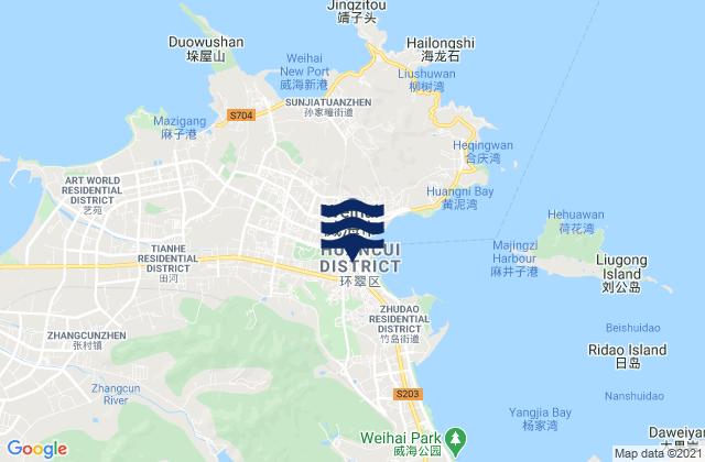 Huancuilou, Chinaの潮見表地図