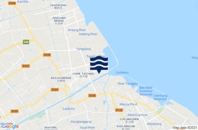 Huating, Chinaの潮見表地図
