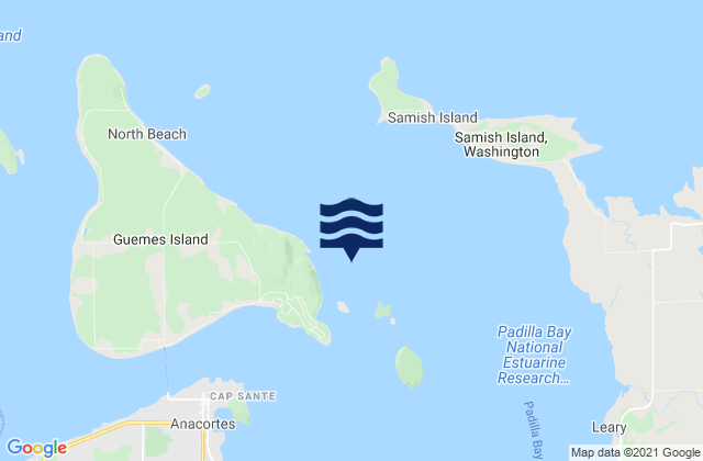Huckleberry Island 0.5 mile north of, United Statesの潮見表地図