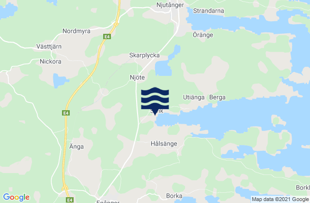 Hudiksvalls Kommun, Swedenの潮見表地図
