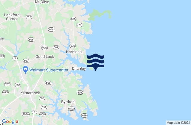 Hughlett Point, United Statesの潮見表地図