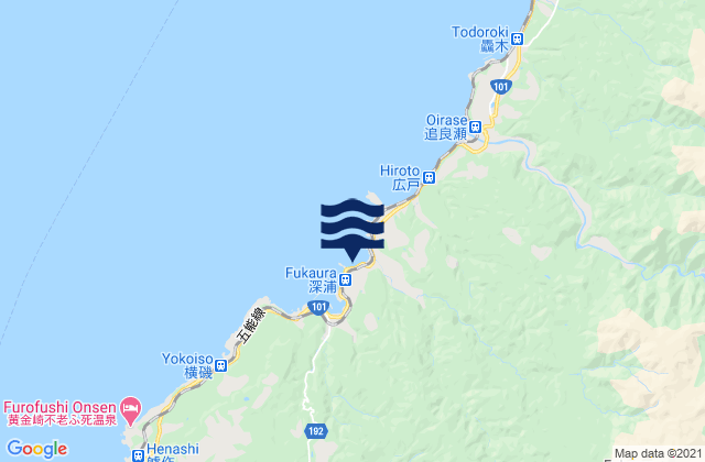 Hukaura, Japanの潮見表地図
