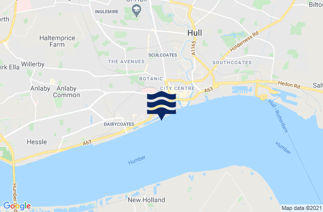 Hull (Albert Dock), United Kingdomの潮見表地図