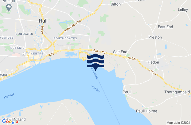 Hull (King George Dock), United Kingdomの潮見表地図