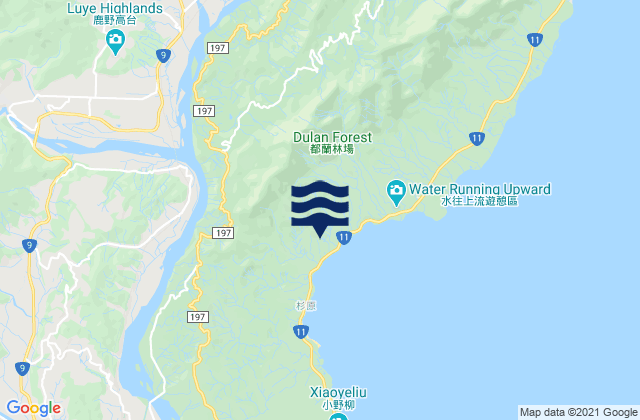 Huludao, Taiwanの潮見表地図
