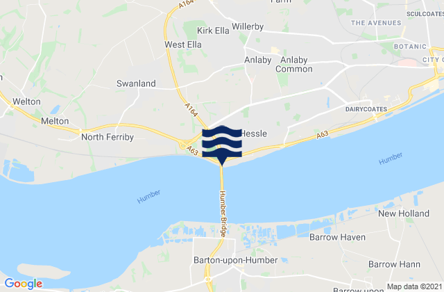 Humber Bridge, United Kingdomの潮見表地図