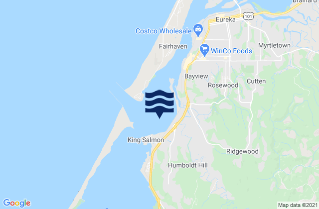 Humboldt Bay, United Statesの潮見表地図
