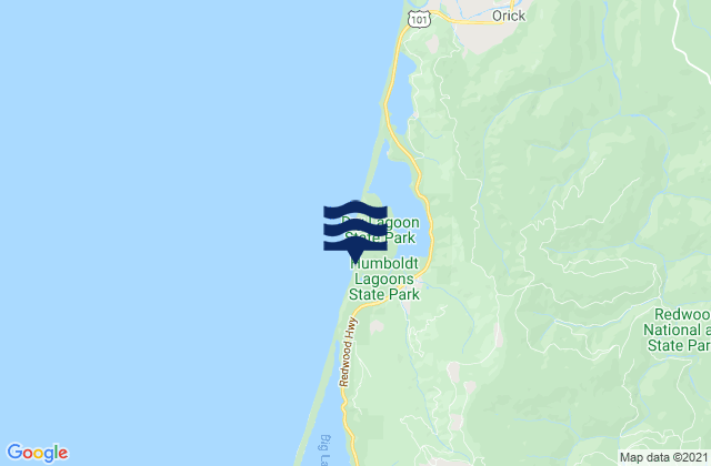 Humboldt Lagoons State Park, United Statesの潮見表地図