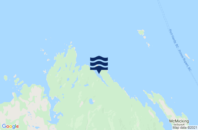 Humpback Bay, Canadaの潮見表地図