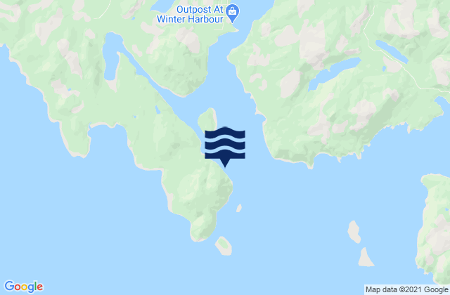 Hunt Islets, Canadaの潮見表地図