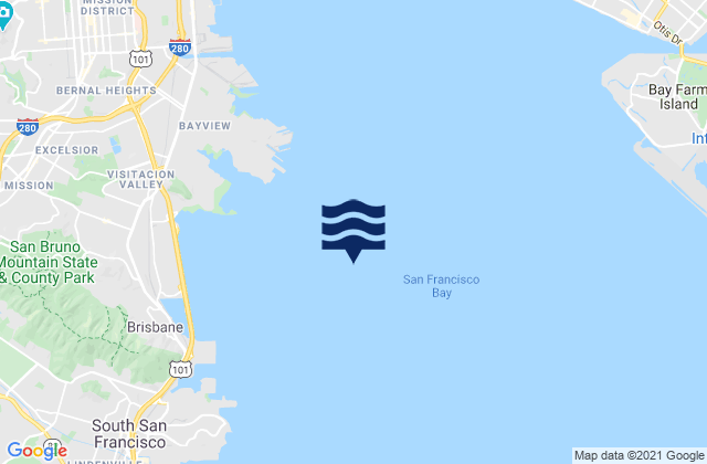 Hunters Point 1.6nm SE of, United Statesの潮見表地図