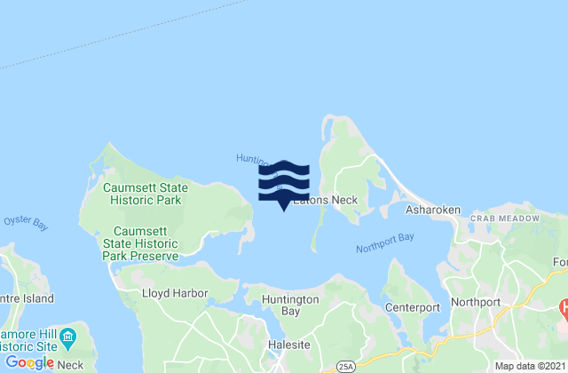 Huntington Bay off East Fort Point, United Statesの潮見表地図