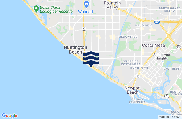 Huntington Cliffs, United Statesの潮見表地図