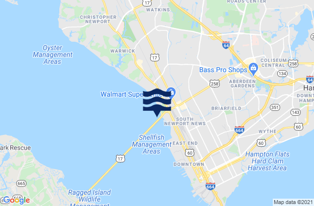 Huntington Park, United Statesの潮見表地図