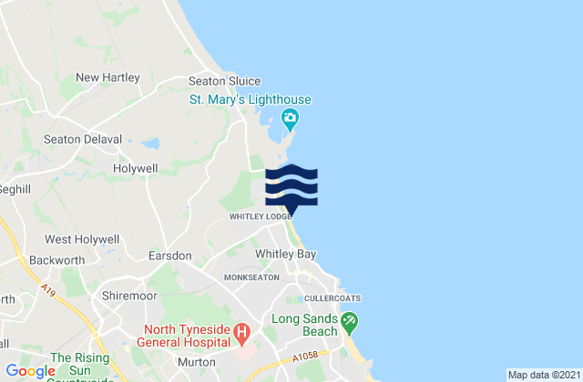 Hunts Bay, United Kingdomの潮見表地図