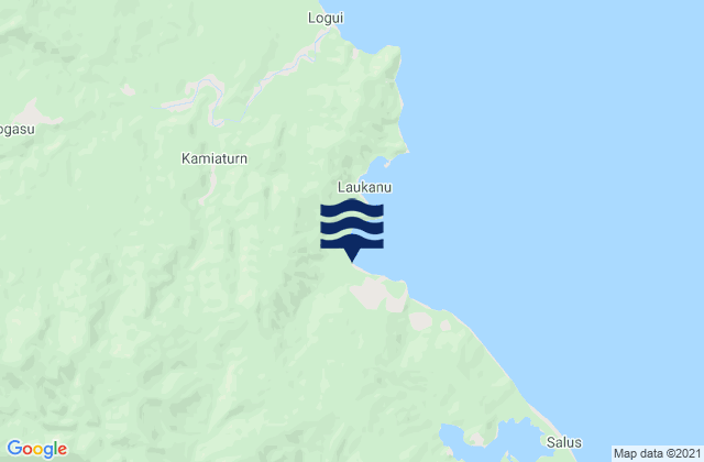 Huon Gulf, Papua New Guineaの潮見表地図