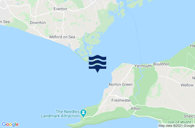 Hurst Point, United Kingdomの潮見表地図