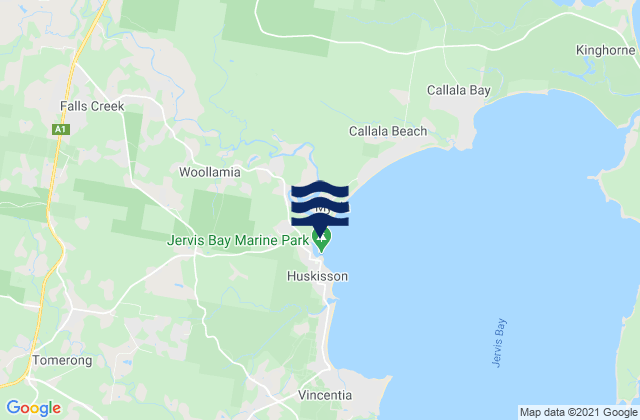 Huskisson, Australiaの潮見表地図