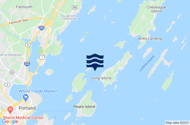 Hussey Sound Cow Island, United Statesの潮見表地図